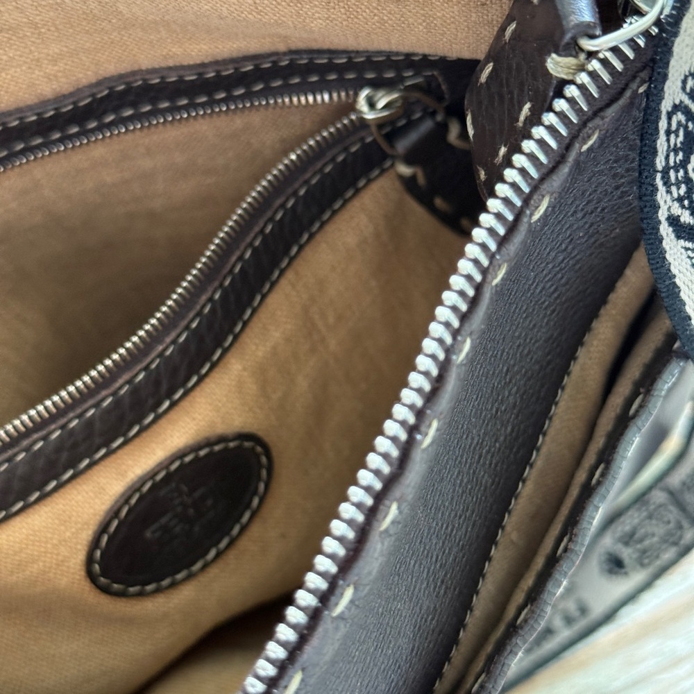 Fendi Crossbody Selleria Leather Zip Top Messenger Bag Brown COLLECTOR’S ITEM - Picture 12 of 16